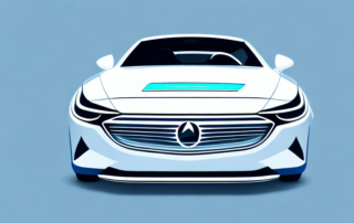 A sleek car with a glossy