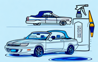 A convertible car with an open top