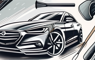 A car with visible scratches on its surface