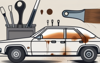 A car with visible rust spots