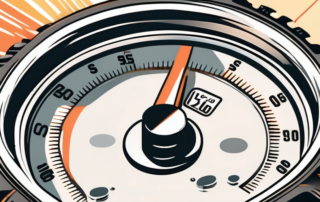 A summer tire under different pressure levels