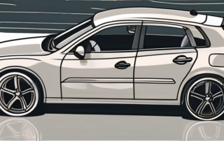 A car before and after the application of a paint pen