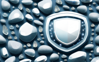 A car protected by a transparent shield