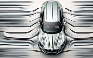 A 3d motor hood sticker with a creative and unique design applied on a sleek car