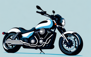 A motorcycle with a glossy