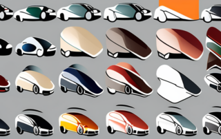 Various matte car paint finishes in different colors