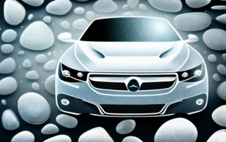 A car protected by a transparent shield