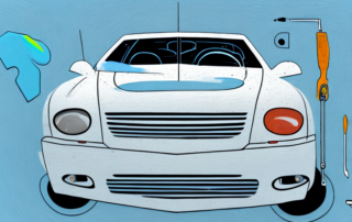 A car in a professional garage setting