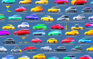 Various cars with different types of shiny