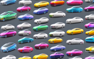 A variety of cars with different types of shiny