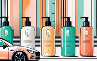 A variety of shampoo bottles with different colors and shapes