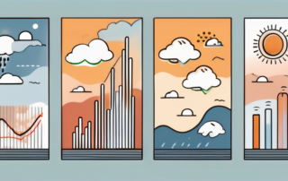 A table graph with various weather symbols representing different air pressure levels