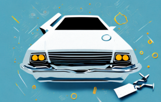 A car with partially peeled off foil