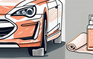 A car with visible scratches on its surface