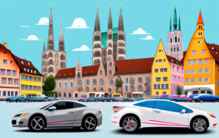 A variety of cars with glossy