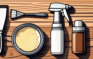 Various tools used for sealing lacquer such as a brush