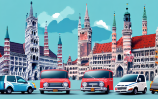 A variety of vehicles with different