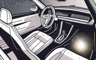 The interior of a car