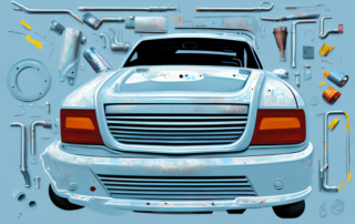 Various car parts such as a door