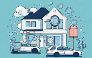 A protective shield encompassing a house