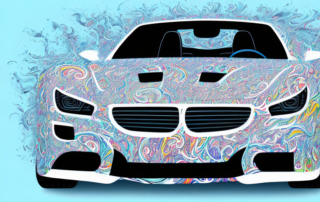 A digital printer producing a vibrant and detailed car wrap