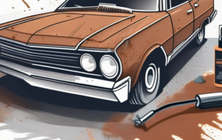 A car with visible rust patches