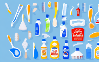 A variety of household items like vinegar