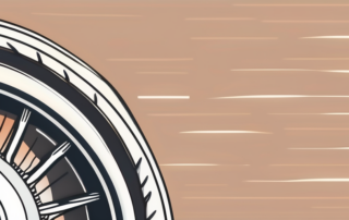 A summer tire with a pressure gauge attached to it