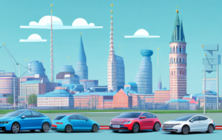 Several cars gleaming brightly after a thorough cleaning and detailing