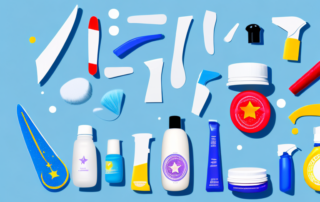 Various plastic care products lined up