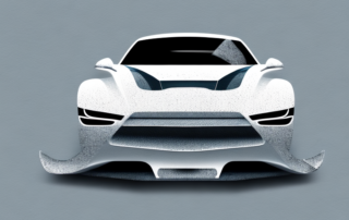 A sleek car covered in carbon fiber wrap