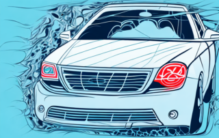 A car with layers of protective film being applied on its surface