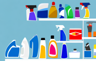 Various car paint cleaning products on a shelf