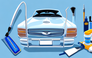 Various car polishing tools such as buffing pads