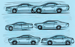 Several types of glass cleaner bottles lined up on a car hood