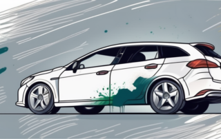 A car with various types of paint damages