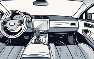 The interior of a car