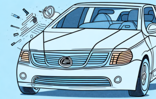 An open car with visible interior showing various tools like a microfiber cloth