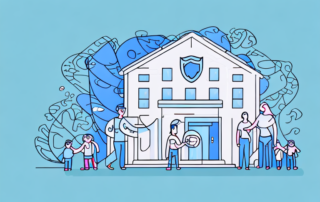 A family home with a protective shield around it