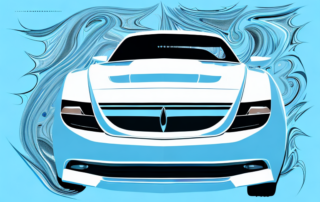 A sleek car with a dull finish transforming into a vibrant