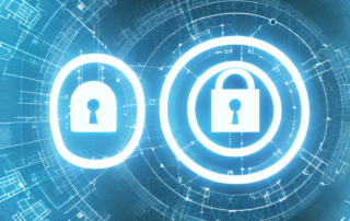 A digital lock symbolizing encryption