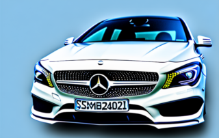 A mercedes cla car being wrapped in a high-quality