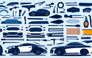 A professional car detailing setup