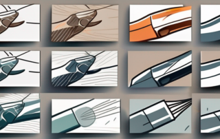 A plastic object with visible scratches being treated with a hot air tool