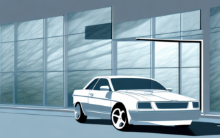 Several types of window films placed on different sections of a car