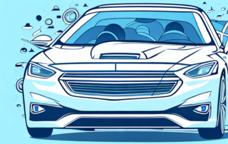 A shiny new car with a protective shield around it to symbolize the sealing process