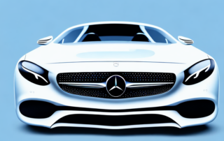 A sleek car with a glossy