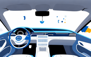 The interior of a car