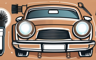 A car headlight being polished with a paste