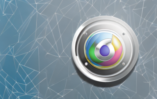 A roll of self-adhesive chrome foil with light reflecting off it